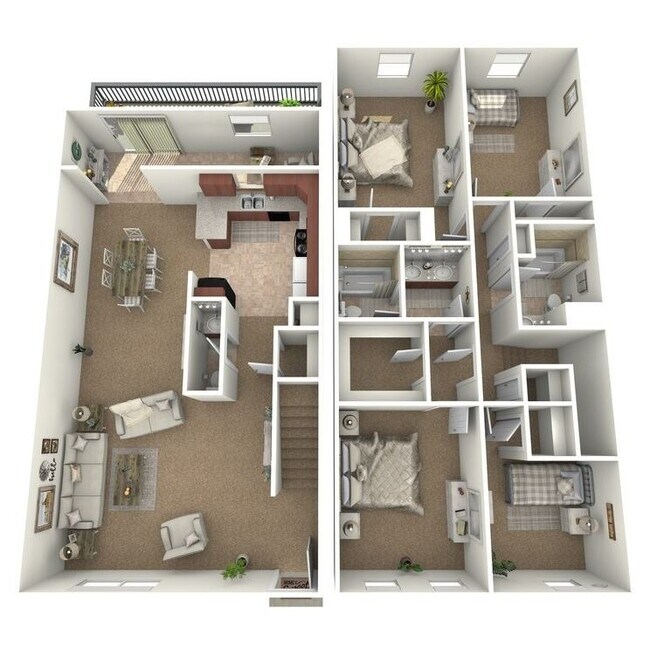 4 Beds • 2 Bath 436 floor plan